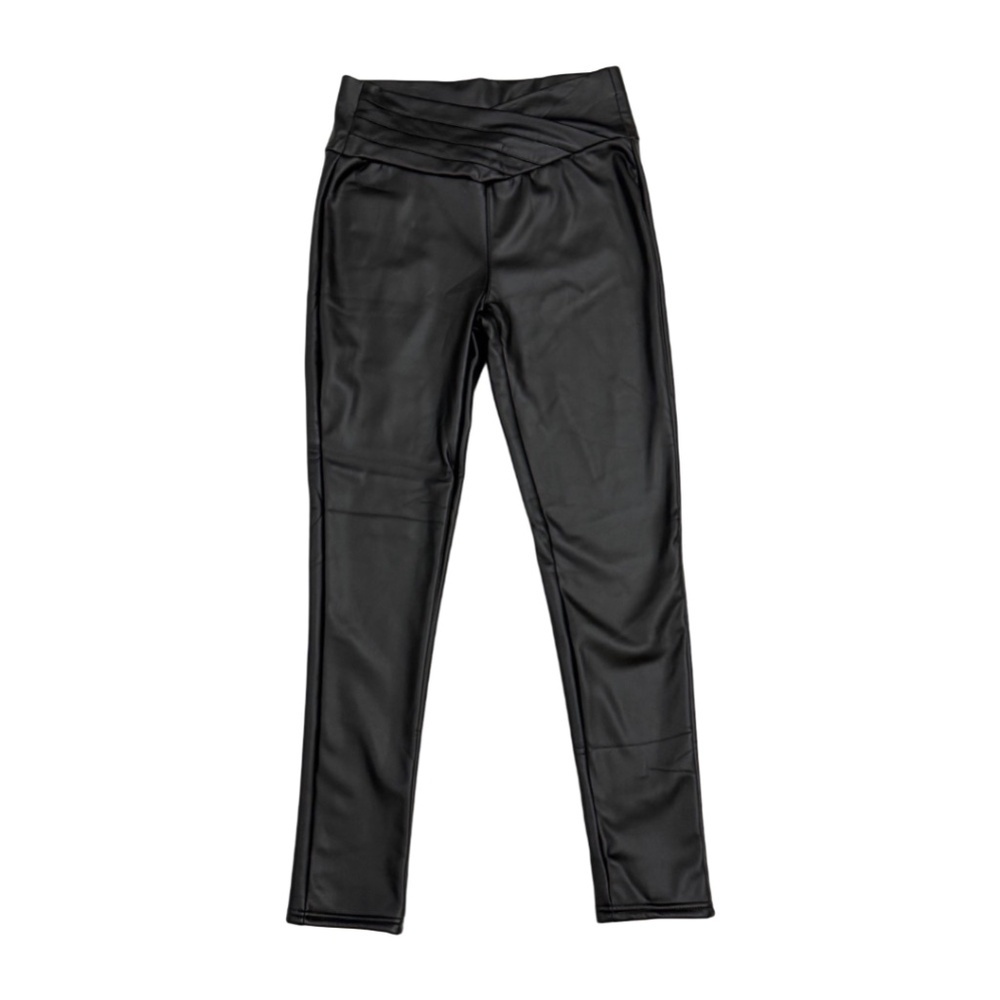 (NWOT) Black Faux Leather Pants L/XL | High Rise Stretch Skinny Ankle Pants